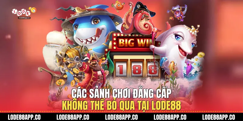 Các sảnh chơi đẳng cấp không thể bỏ qua tại Lode88